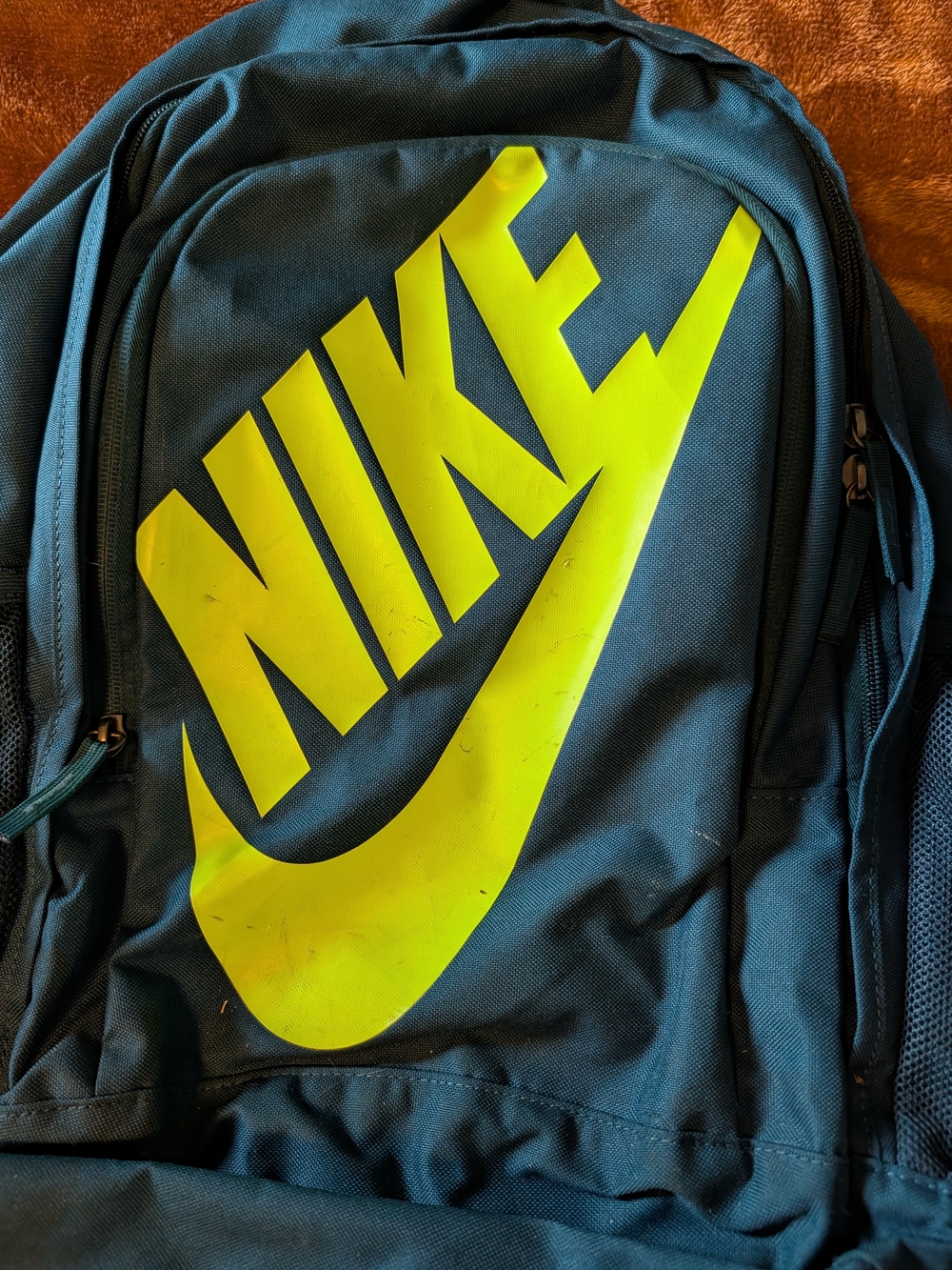Nike Backpack in Teal with Neon Yellow Logo